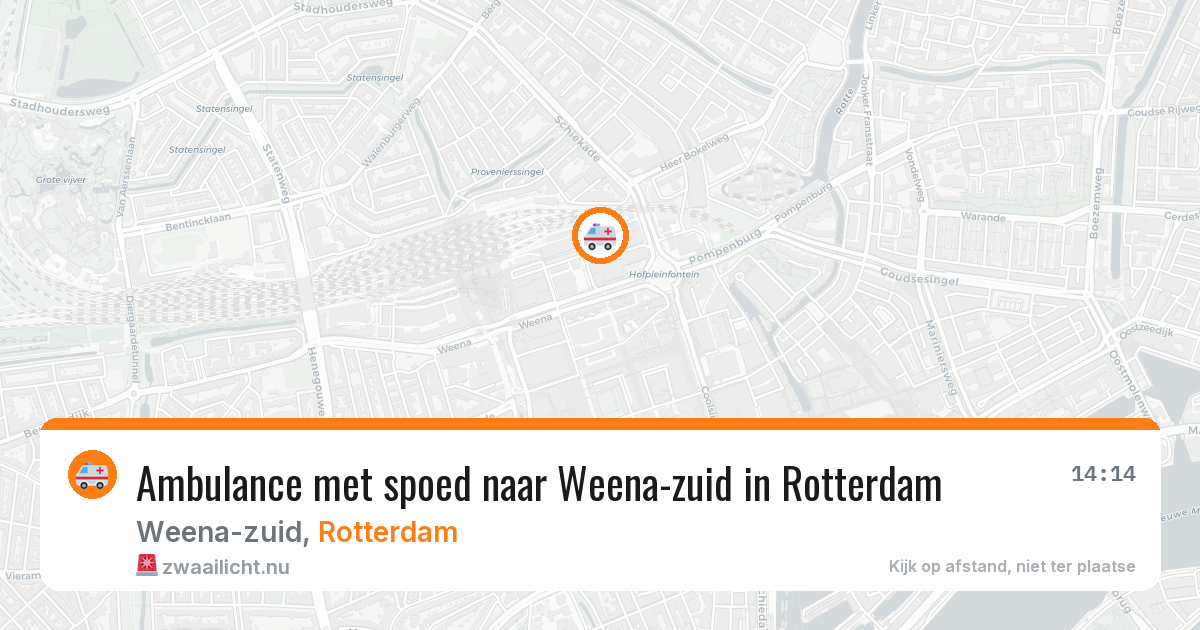 Ambulance met spoed naar Weena-zuid in Rotterdam — 22 mei 2026