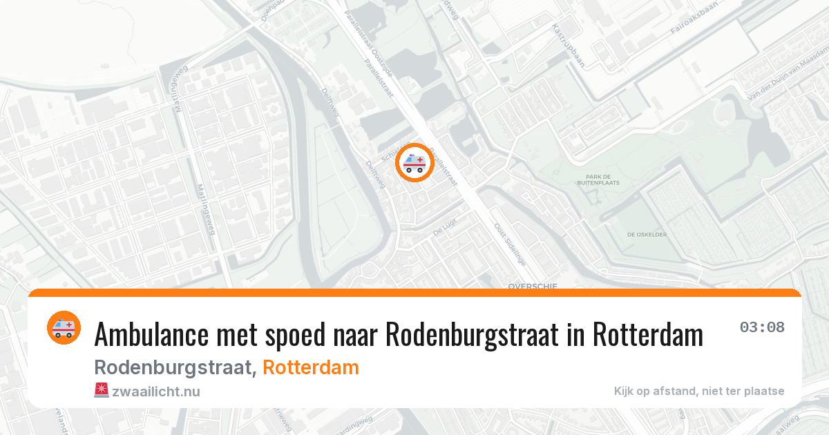Ambulance met spoed naar Rodenburgstraat in Rotterdam — 27 jul 2026