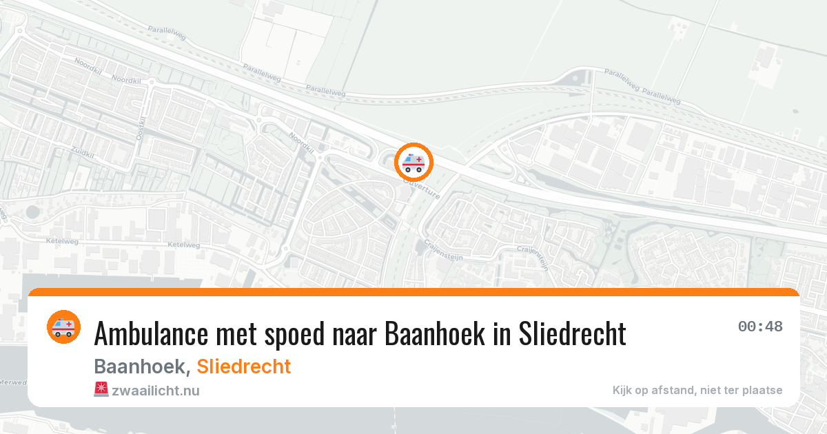 Ambulance met spoed naar Baanhoek in Sliedrecht — 11 jul 2026