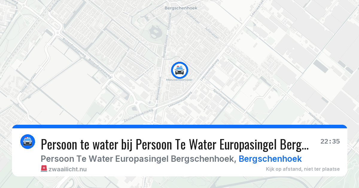 Persoon te water bij Persoon Te Water Europasingel Bergschenhoek in Bergschenhoek — 7 jun 2026