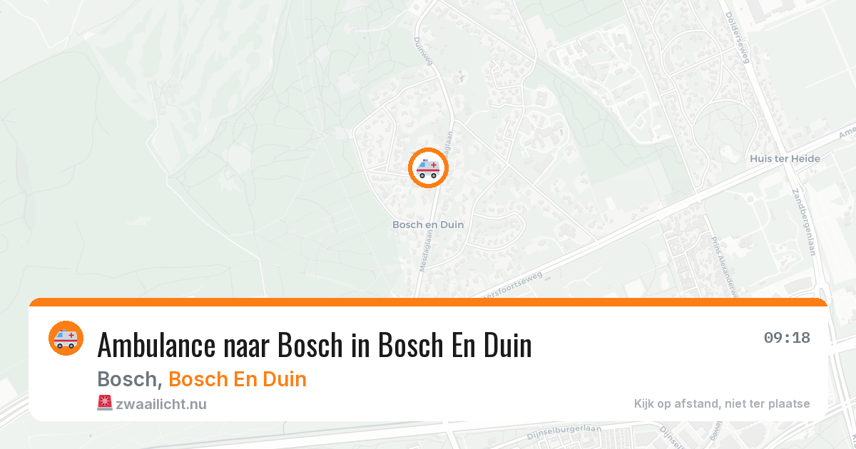 Ambulance naar Bosch in Bosch En Duin — 2 jul 2026