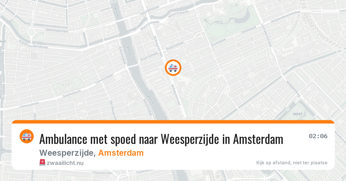 Ambulance met spoed naar Weesperzijde in Amsterdam — 28 mrt 2026