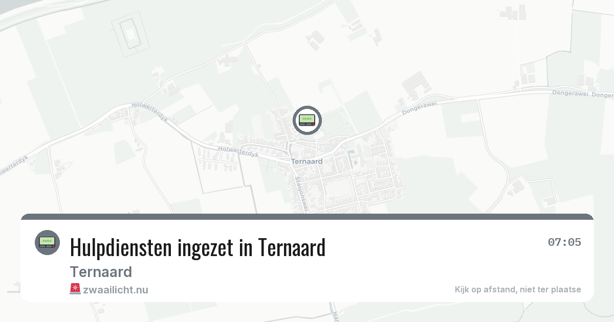 Hulpdiensten ingezet in Ternaard — 27 apr 2026 | 🚨 Zwaailicht.nu