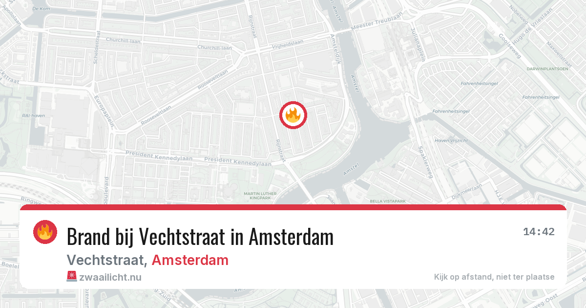 Brand bij Vechtstraat in Amsterdam — 19 jul 2026