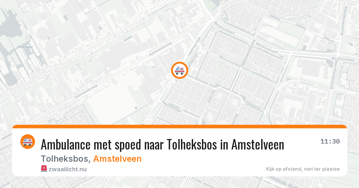 Ambulance met spoed naar Tolheksbos in Amstelveen — 6 jun 2026