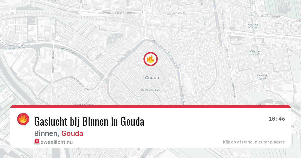 Gaslucht bij Binnen in Gouda — 23 mei 2026