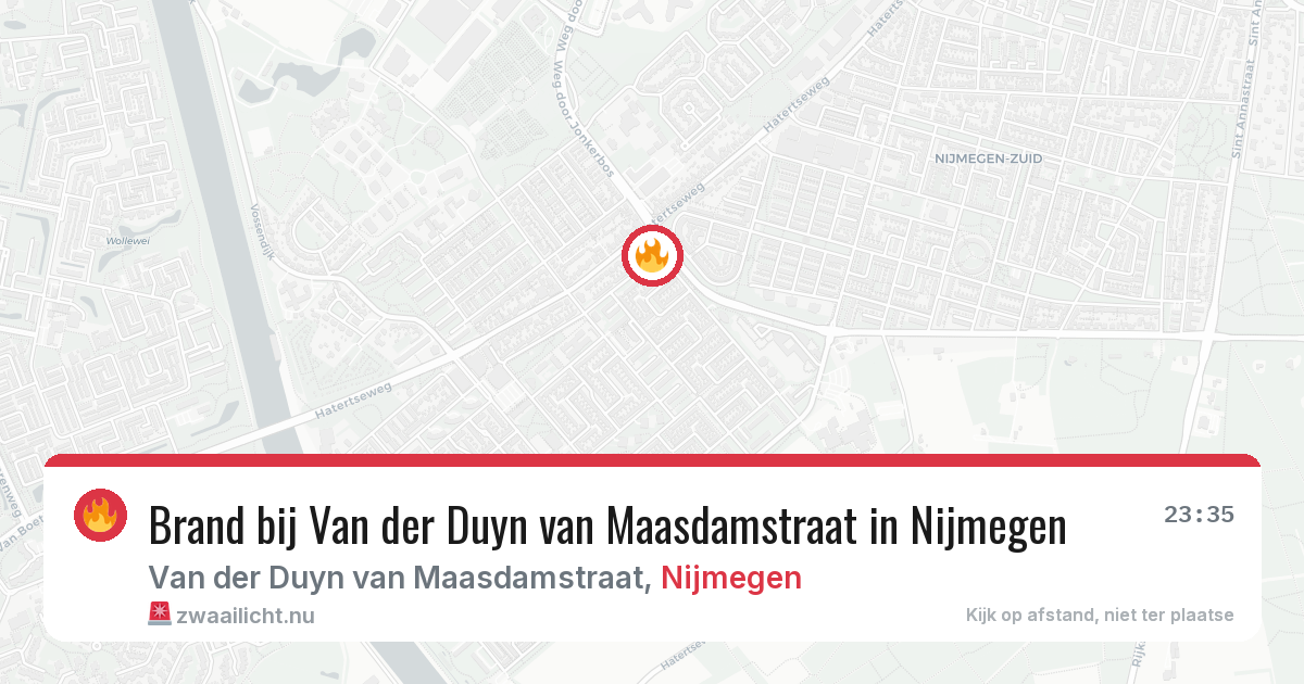 Brand bij Van der Duyn van Maasdamstraat in Nijmegen — 14 mei 2026