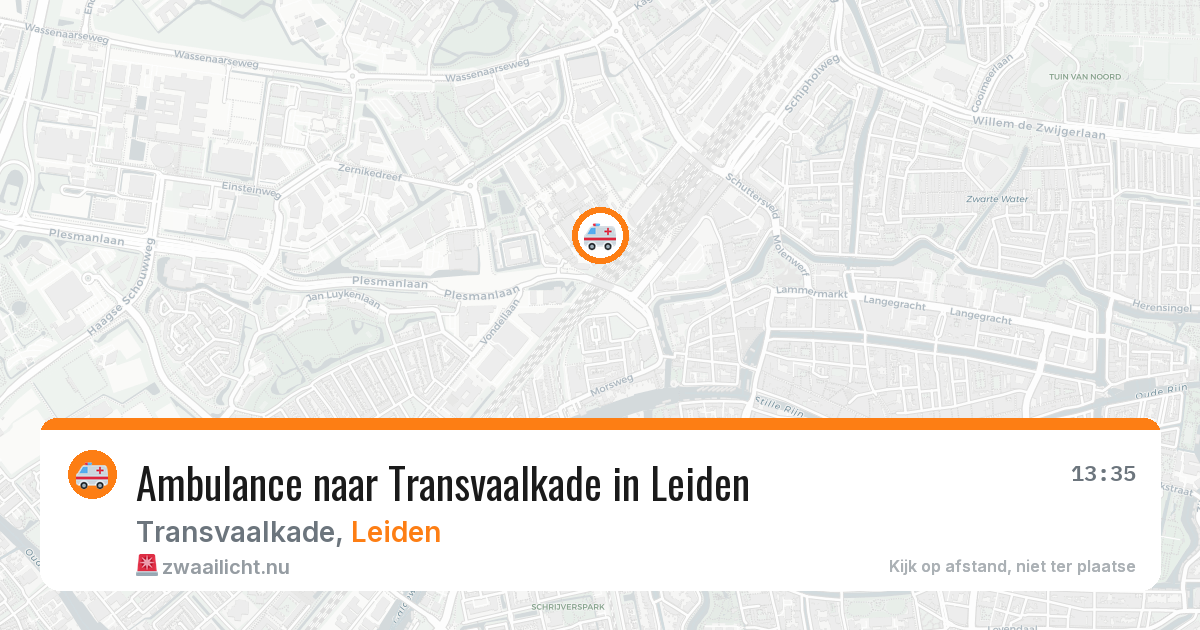 Ambulance naar Transvaalkade in Leiden — 13 feb 2026