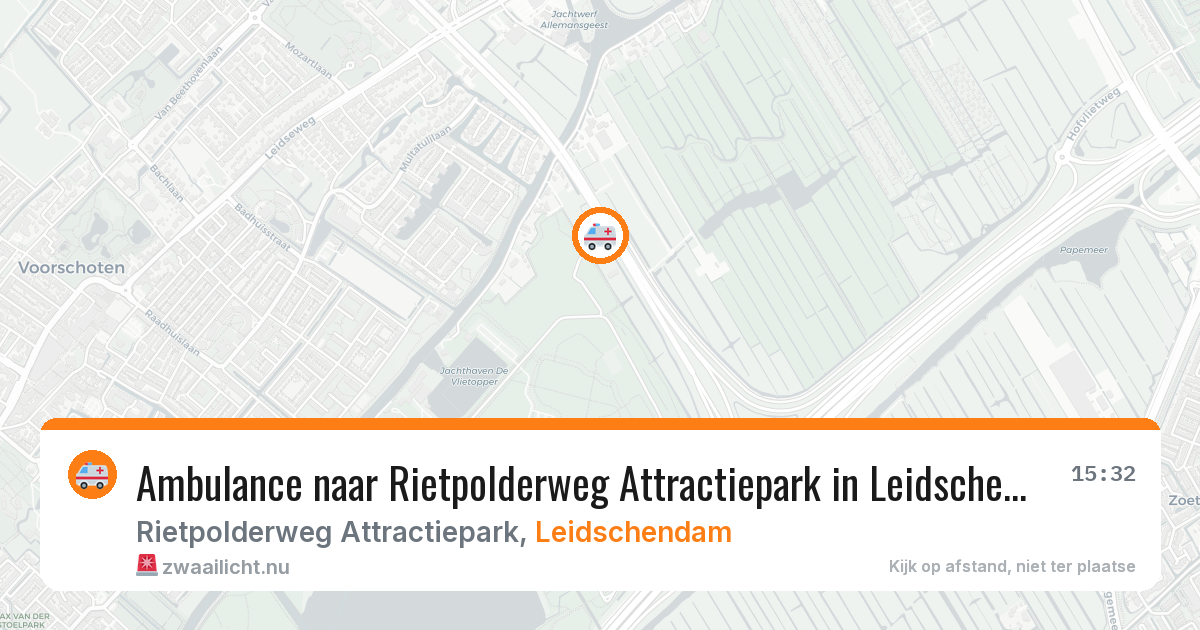 Ambulance naar Rietpolderweg Attractiepark in Leidschendam — 24 mei 2026