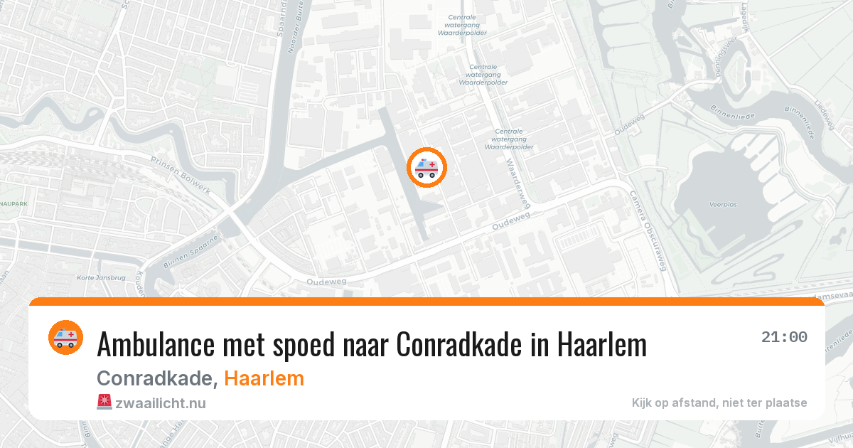 Ambulance met spoed naar Conradkade in Haarlem — 22 mei 2026