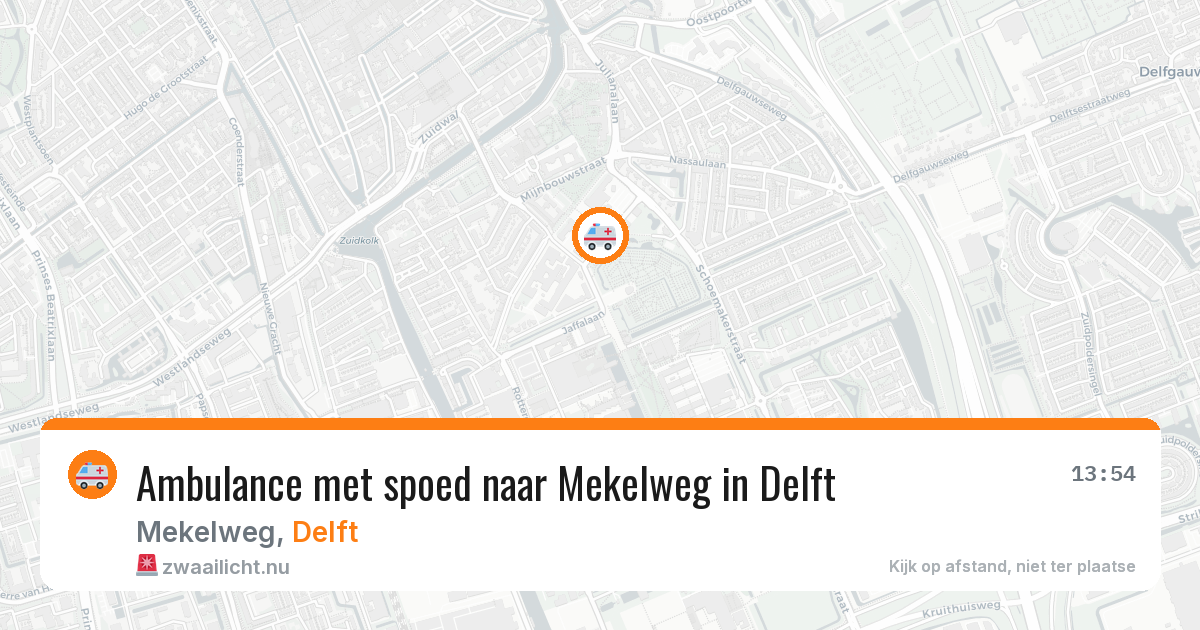 Ambulance met spoed naar Mekelweg in Delft — 2 apr 2026