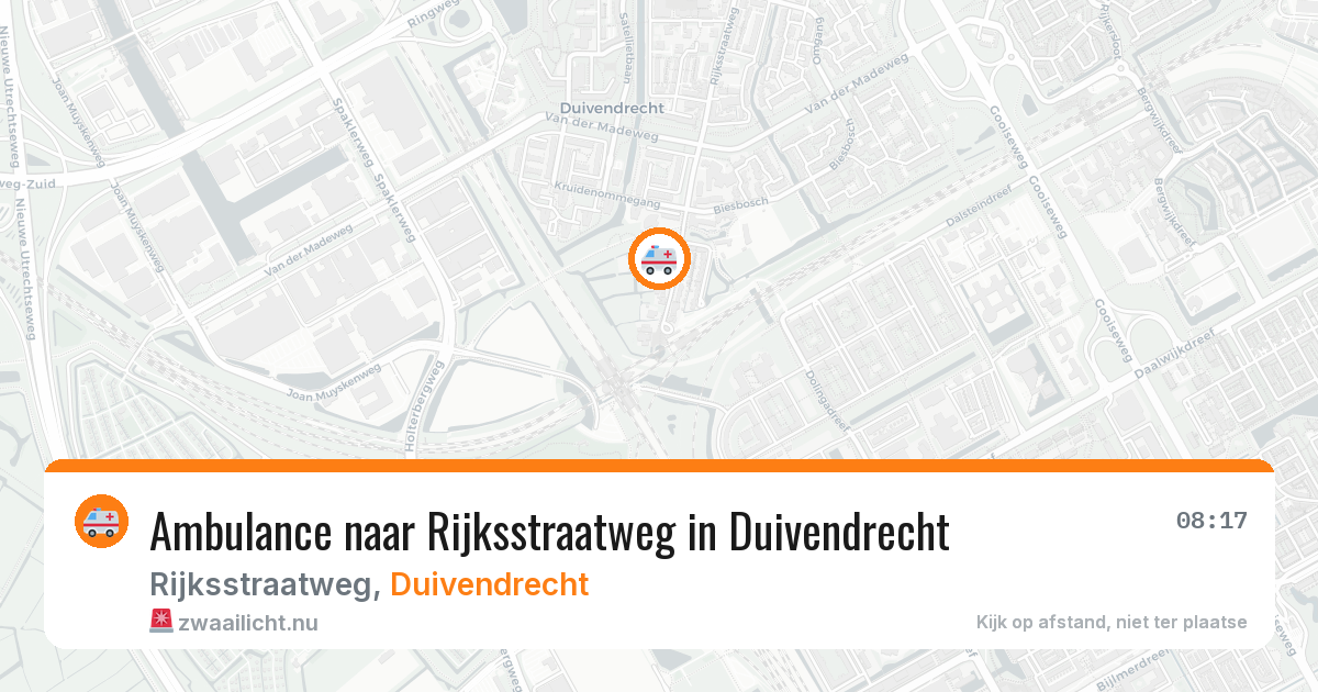 Ambulance naar Rijksstraatweg in Duivendrecht — 18 mei 2026