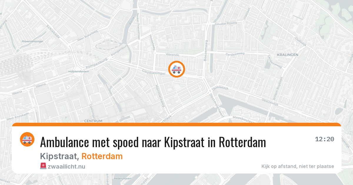 Ambulance met spoed naar Kipstraat in Rotterdam — 17 jul 2026