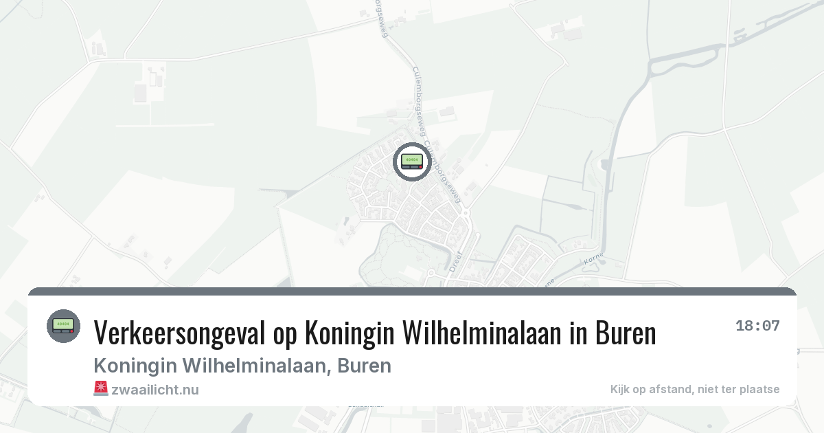 Verkeersongeval op Koningin Wilhelminalaan in Buren — 7 feb 2026