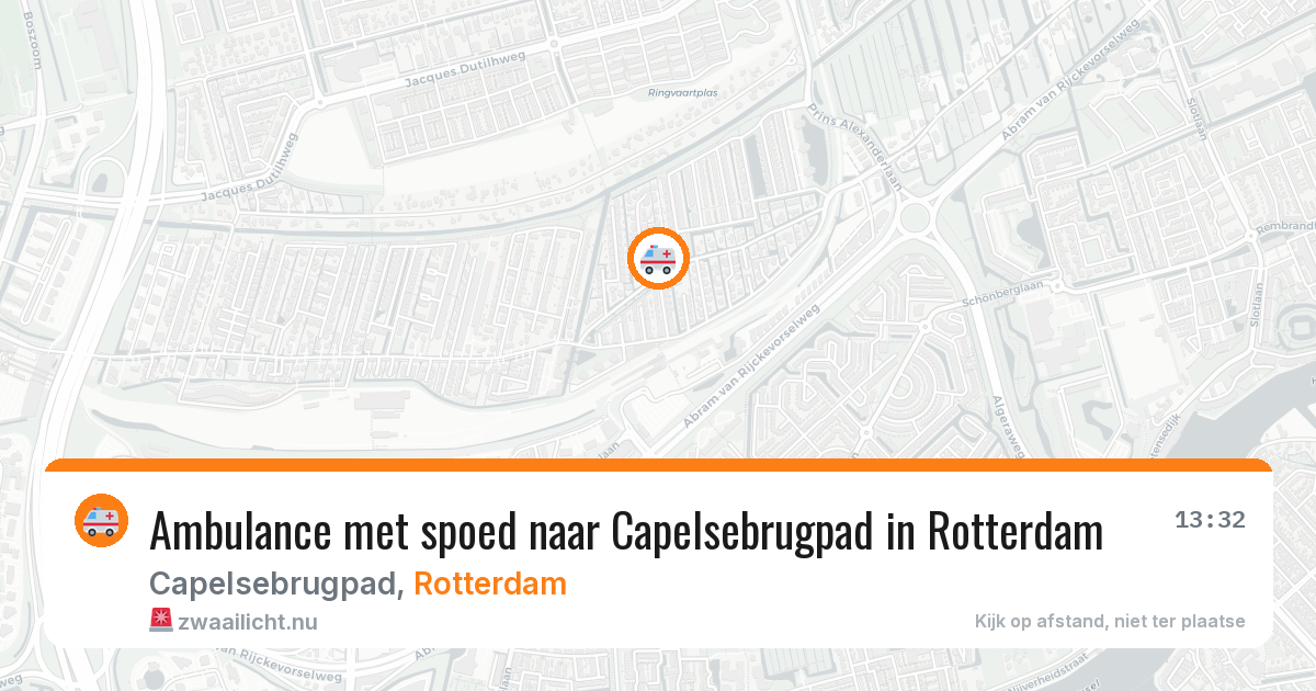 Ambulance met spoed naar Capelsebrugpad in Rotterdam — 24 jul 2026
