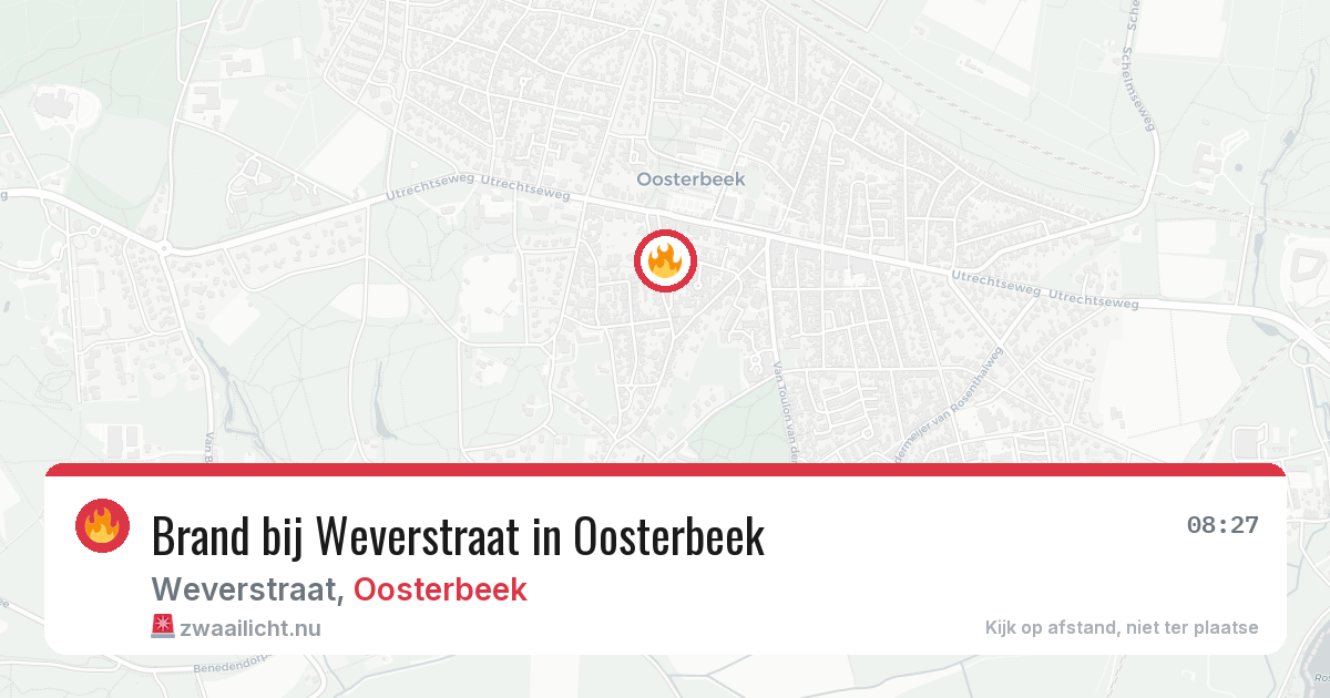 Brand bij Weverstraat in Oosterbeek — 4 apr 2026