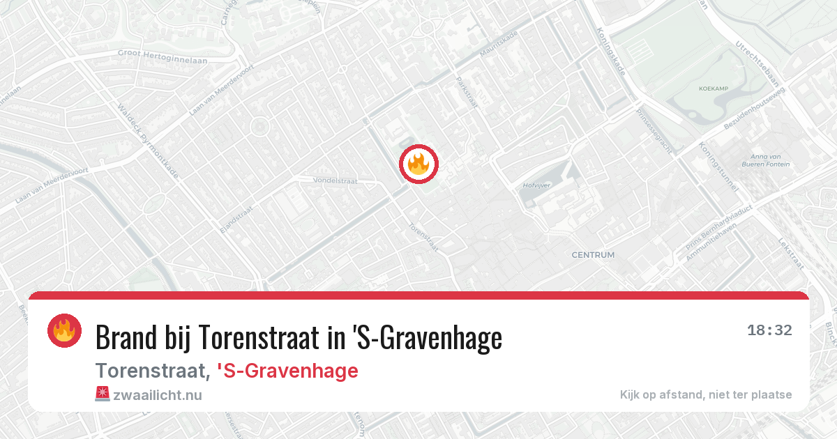 Brand bij Torenstraat in 'S-Gravenhage — 12 mei 2026