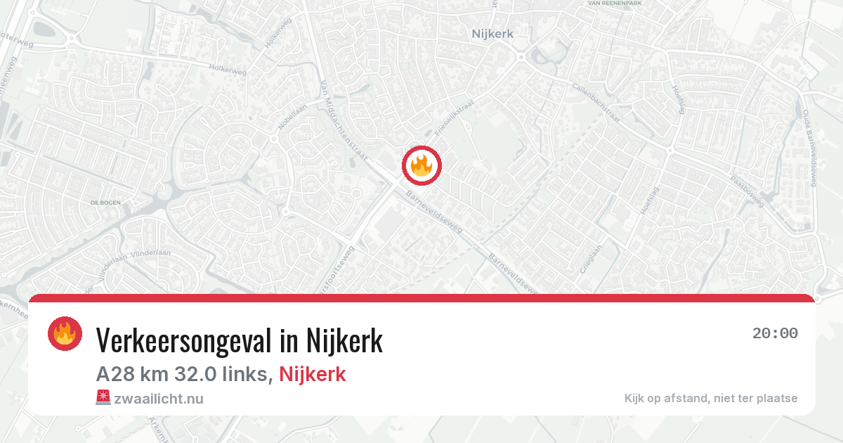Verkeersongeval in Nijkerk — 31 mei 2026