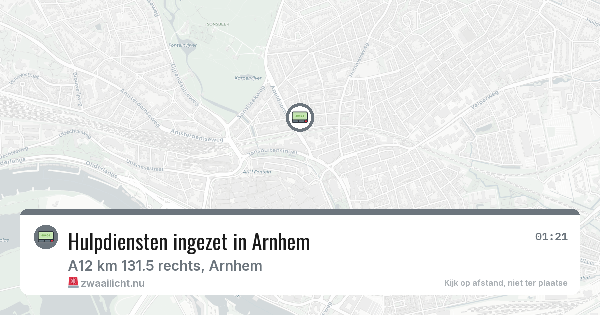 Hulpdiensten ingezet in Arnhem — 5 jun 2026 | 🚨 Zwaailicht.nu