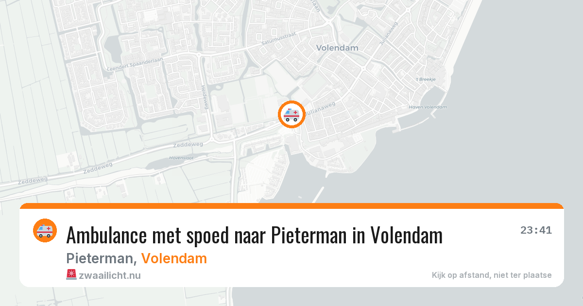 Ambulance met spoed naar Pieterman in Volendam — 17 jan 2026