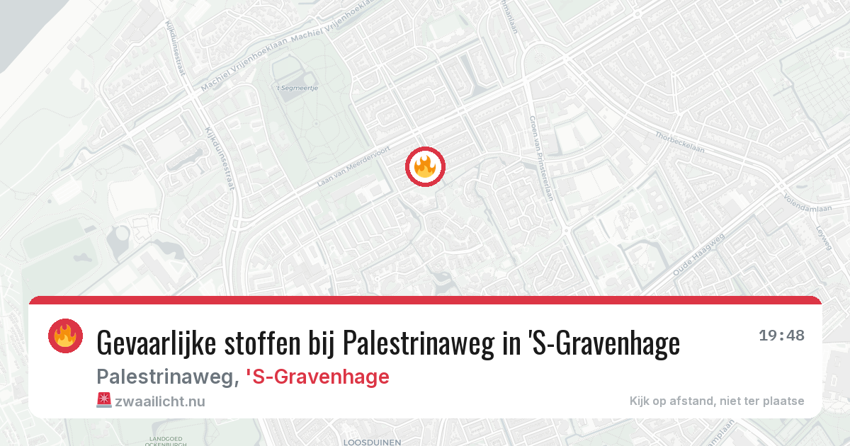 Gevaarlijke stoffen bij Palestrinaweg in 'S-Gravenhage — 21 mrt 2026