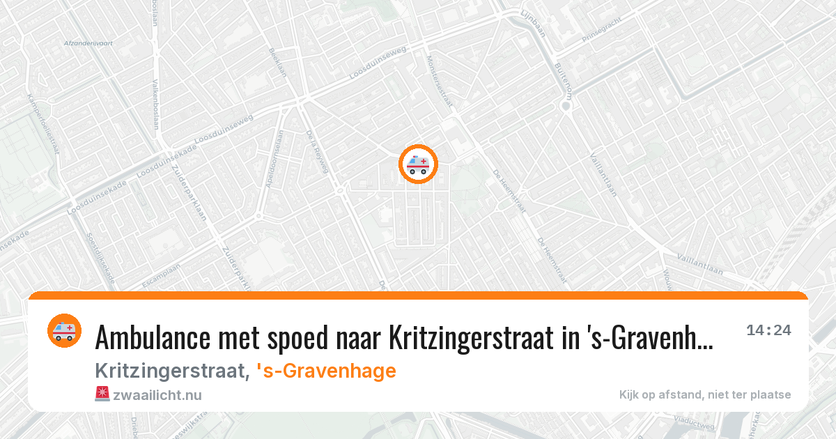 Ambulance met spoed naar Kritzingerstraat in 's-Gravenhage — 18 mrt 2026