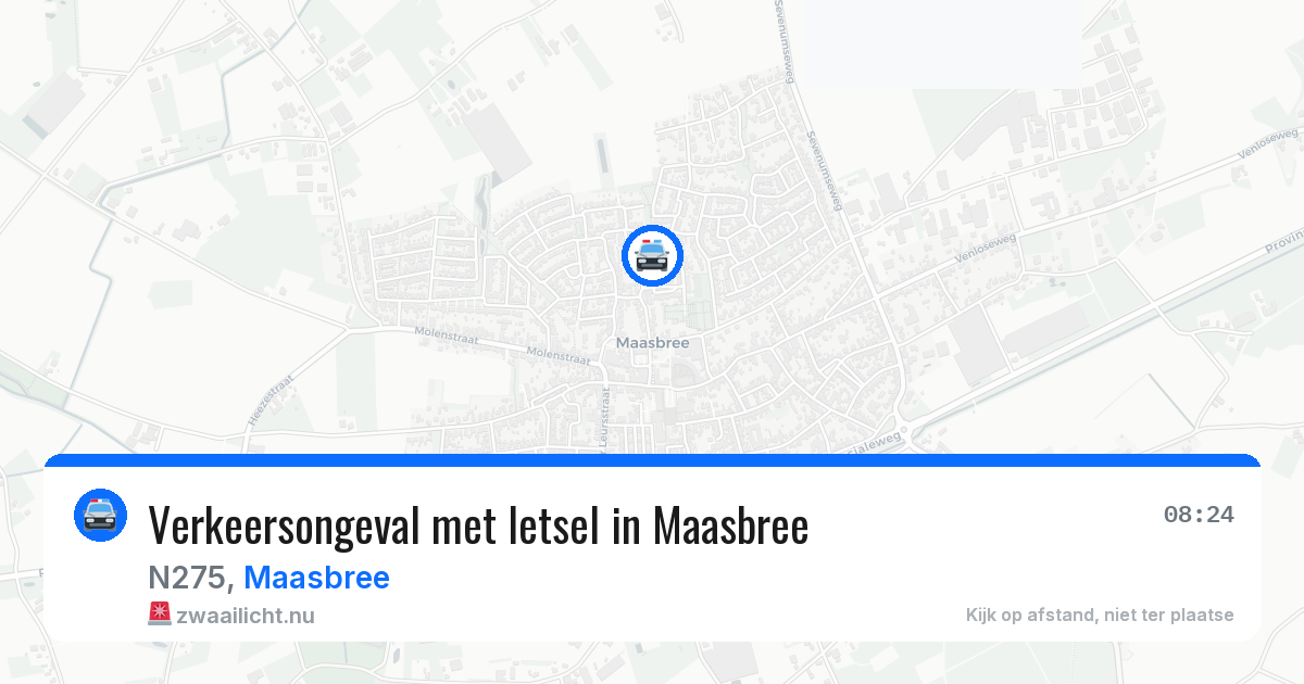 Verkeersongeval met letsel in Maasbree — 12 mrt 2026