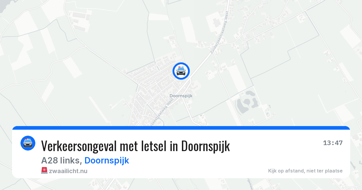 Verkeersongeval met letsel in Doornspijk — 25 mei 2026