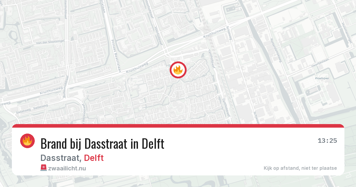 Brand bij Dasstraat in Delft — 26 mei 2026