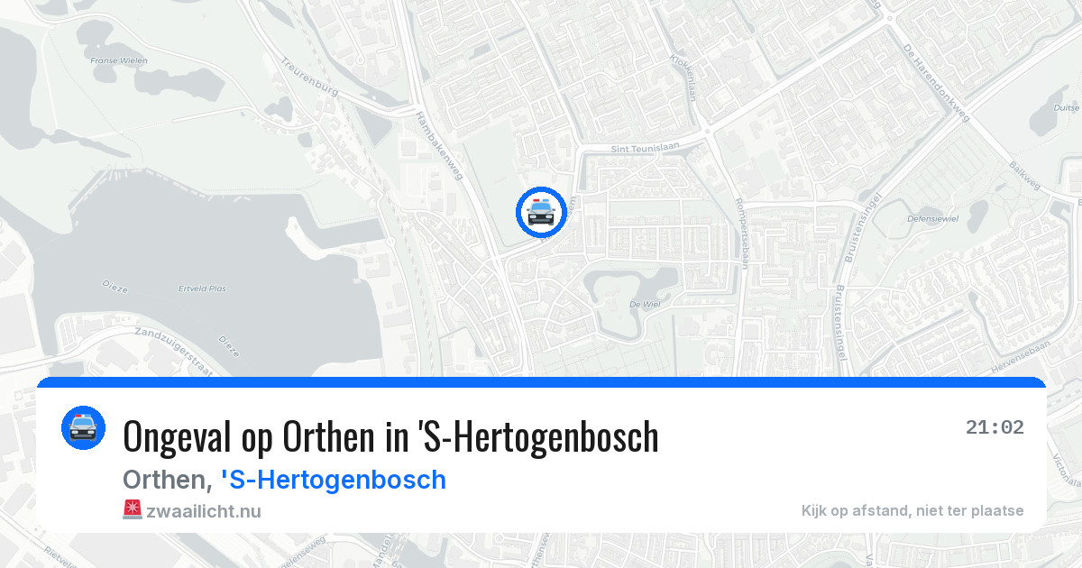 Ongeval op Orthen in 'S-Hertogenbosch — 12 mei 2026
