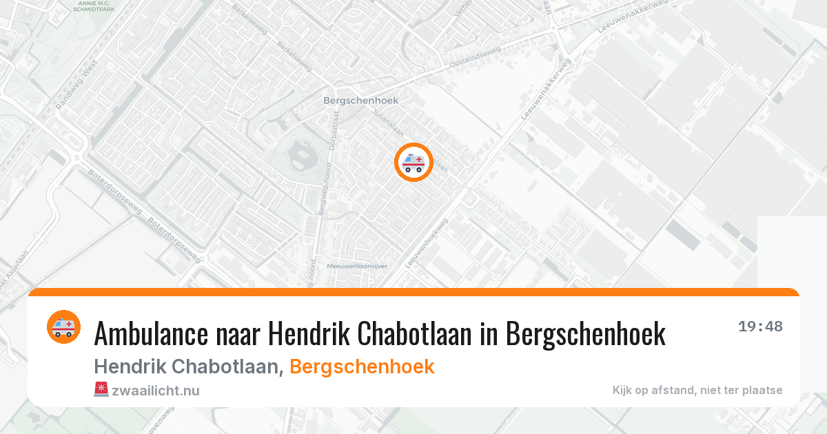 Ambulance naar Hendrik Chabotlaan in Bergschenhoek — 10 jul 2026