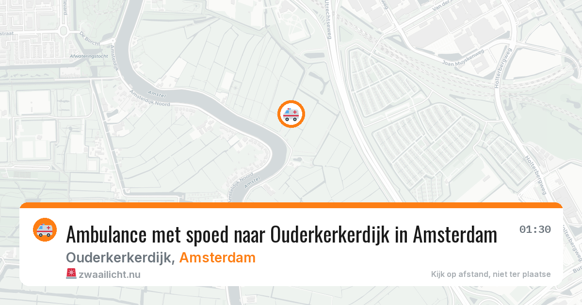Ambulance met spoed naar Ouderkerkerdijk in Amsterdam — 27 mei 2026