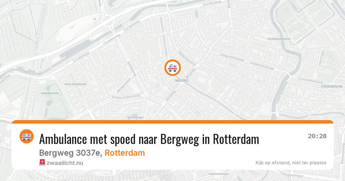 Ambulance met spoed naar Bergweg in Rotterdam — 4 jun 2026