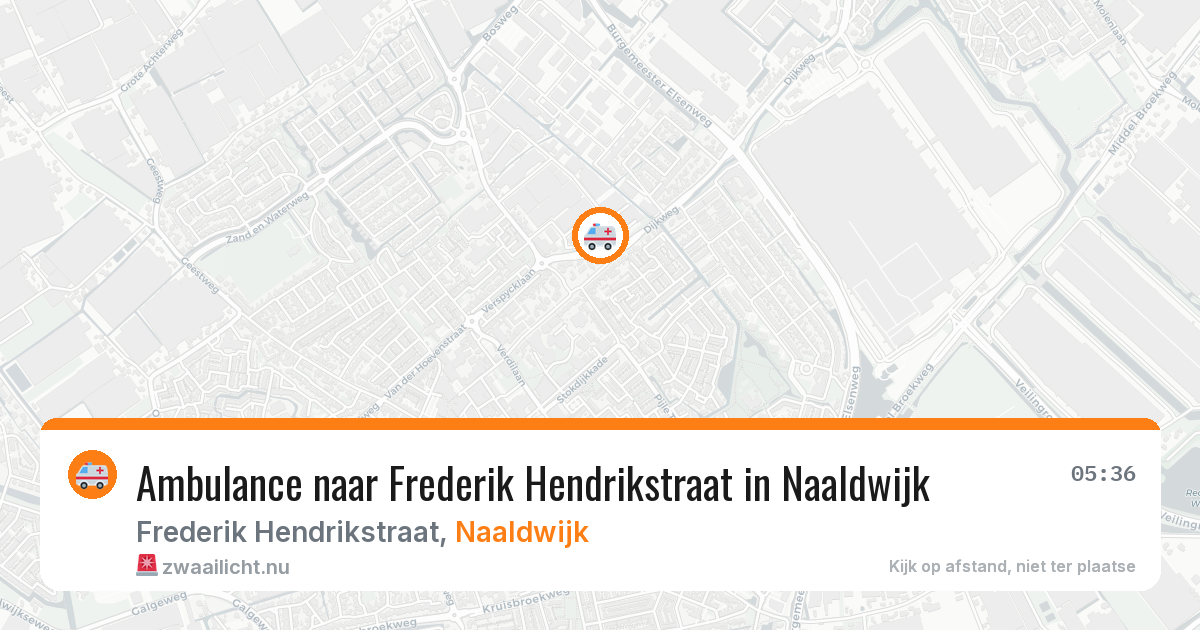 Ambulance naar Frederik Hendrikstraat in Naaldwijk — 16 mei 2026