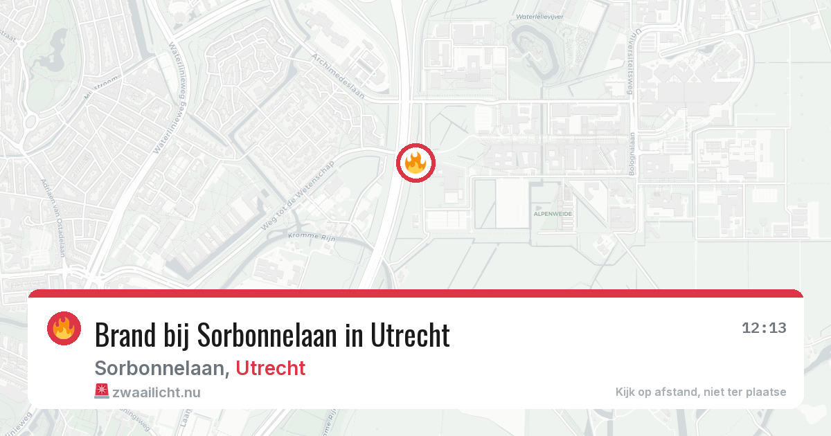 Brand bij Sorbonnelaan in Utrecht — 31 mei 2026