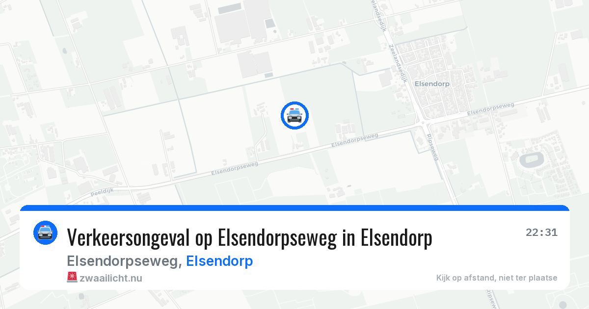 Verkeersongeval op Elsendorpseweg in Elsendorp — 11 jul 2026