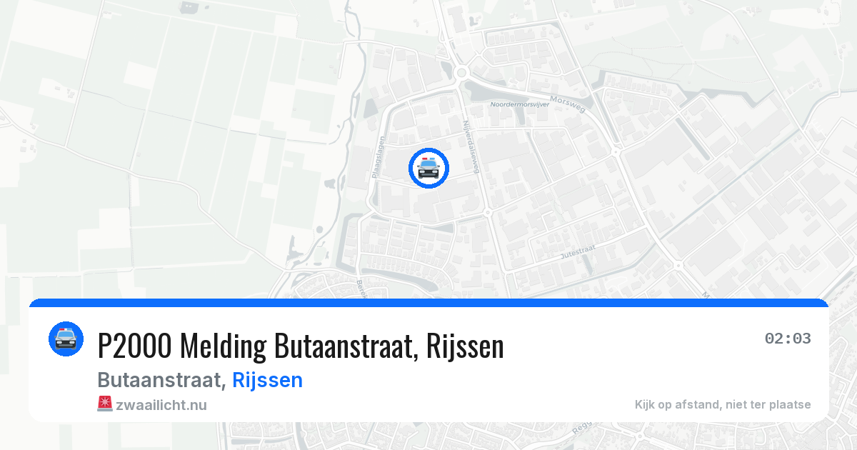 P2000 Melding Butaanstraat, Rijssen — 10 jul 2026