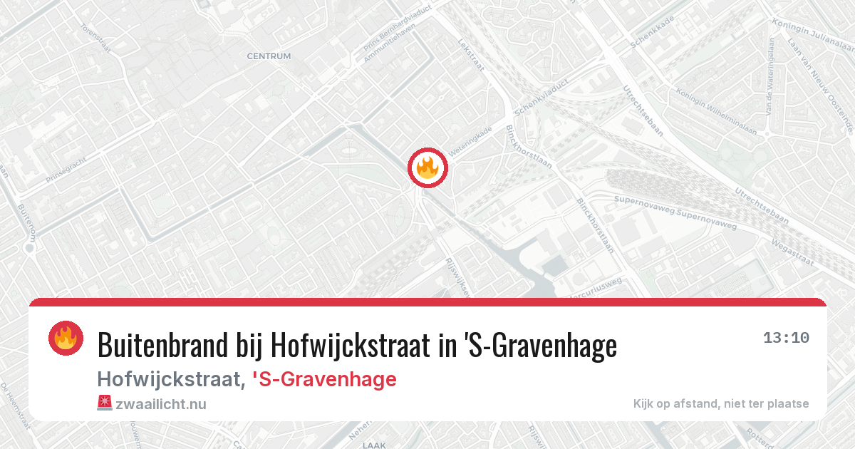 Buitenbrand bij Hofwijckstraat in 'S-Gravenhage — 15 jul 2026