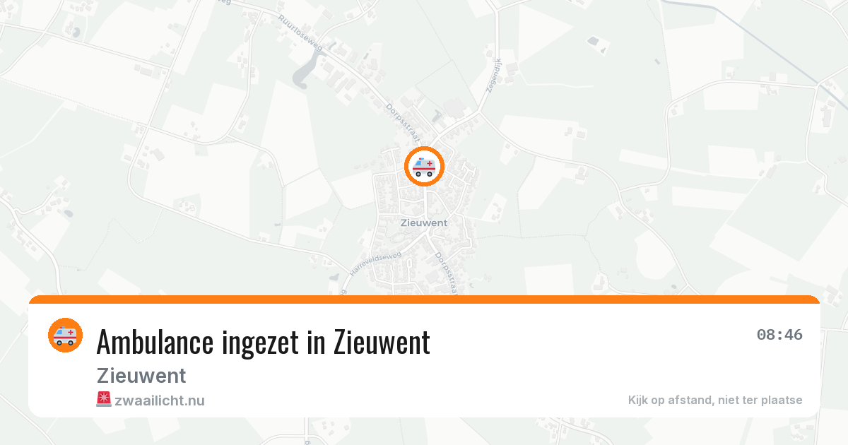 Ambulance ingezet in Zieuwent — 2 jul 2026