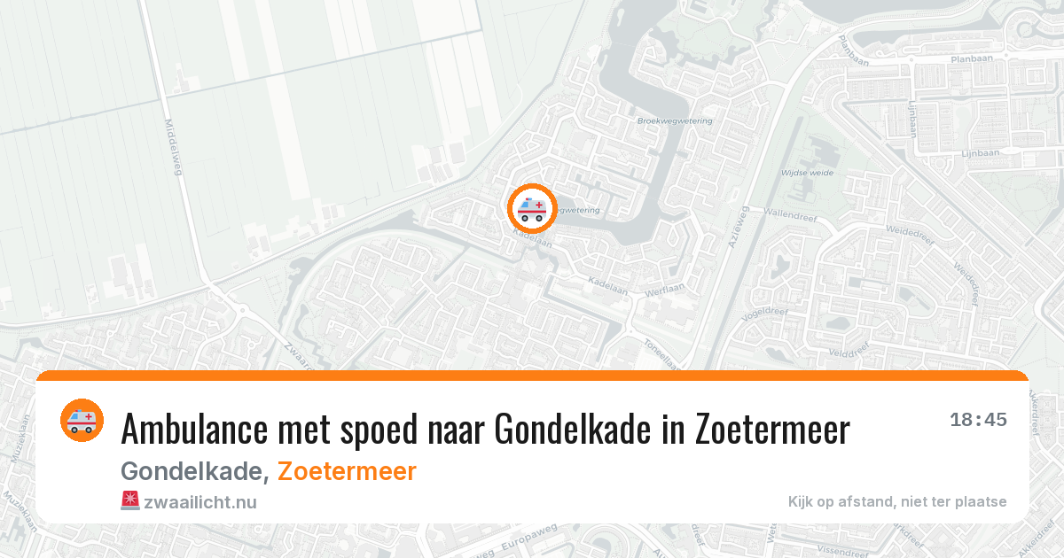 Ambulance met spoed naar Gondelkade in Zoetermeer — 12 mei 2026