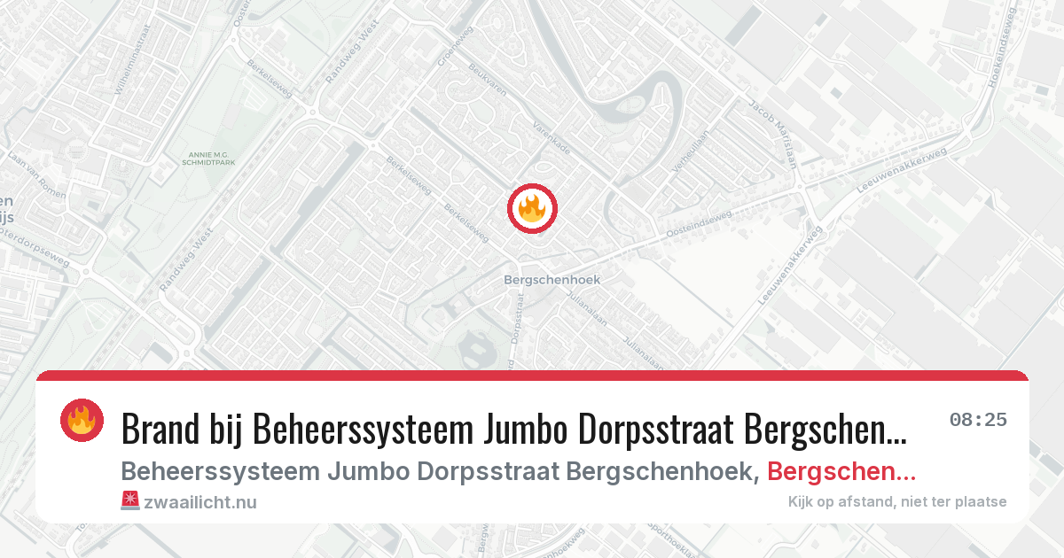 Brand bij Beheerssysteem Jumbo Dorpsstraat Bergschenhoek in Bergschenhoek — 30 apr 2026