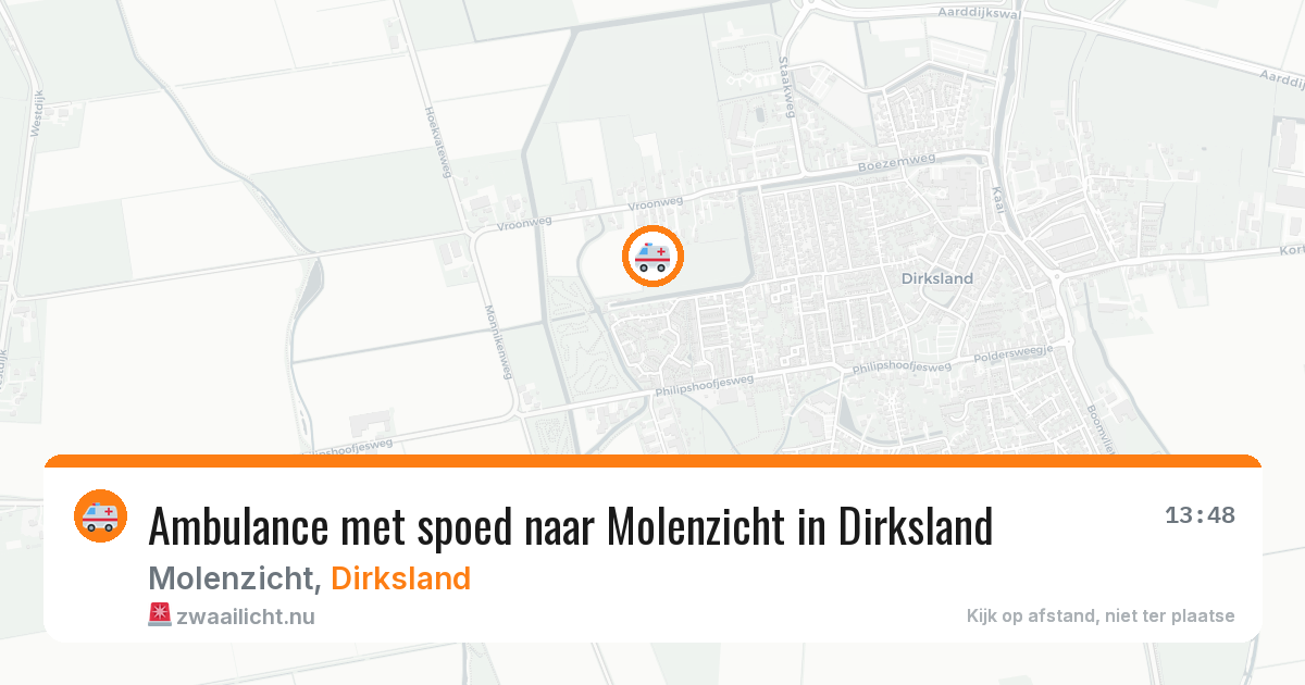 Ambulance met spoed naar Molenzicht in Dirksland — 8 jun 2026