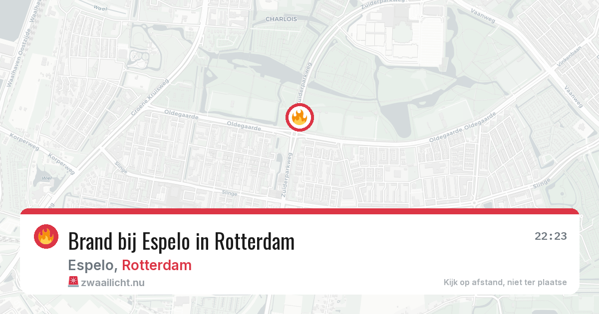 Brand bij Espelo in Rotterdam — 20 mei 2026
