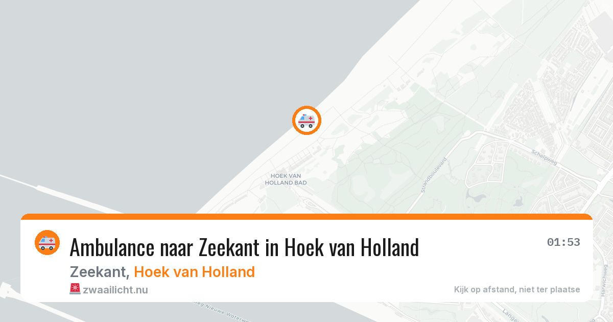Ambulance naar Zeekant in Hoek van Holland — 11 jul 2026