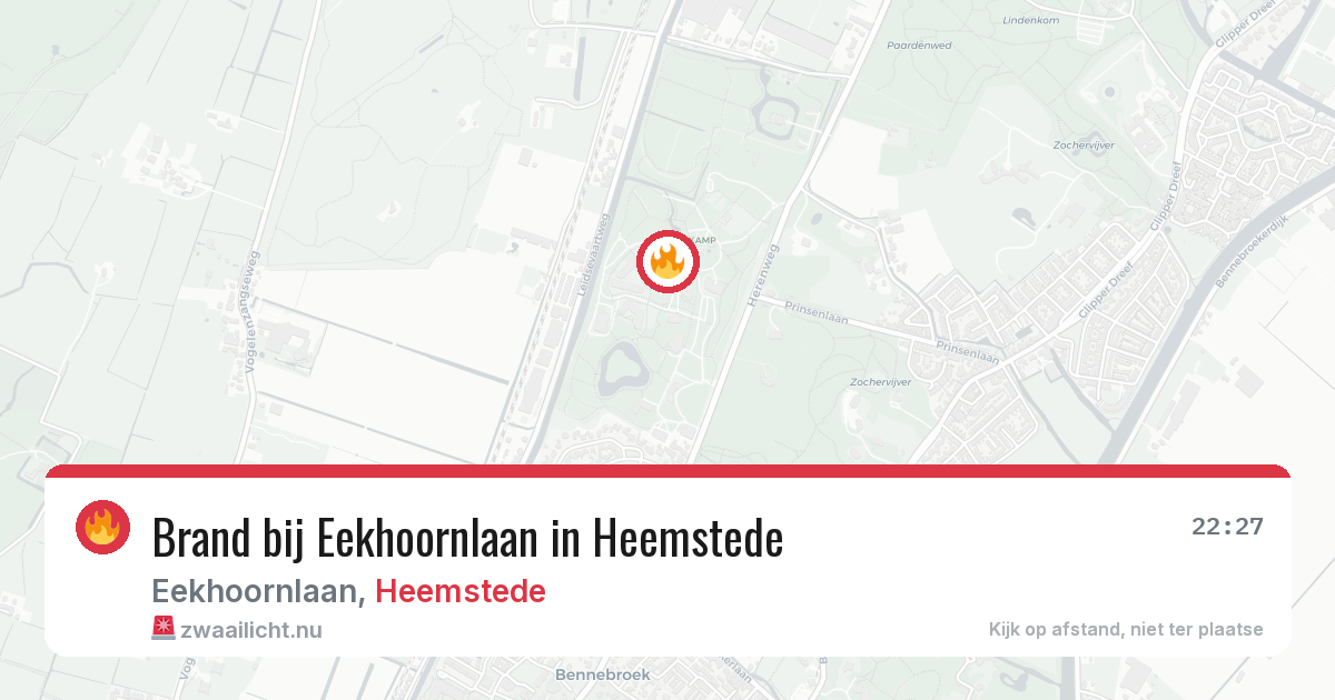 Brand bij Eekhoornlaan in Heemstede — 23 mei 2026