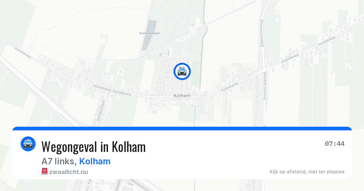 Wegongeval in Kolham — 23 mrt 2026