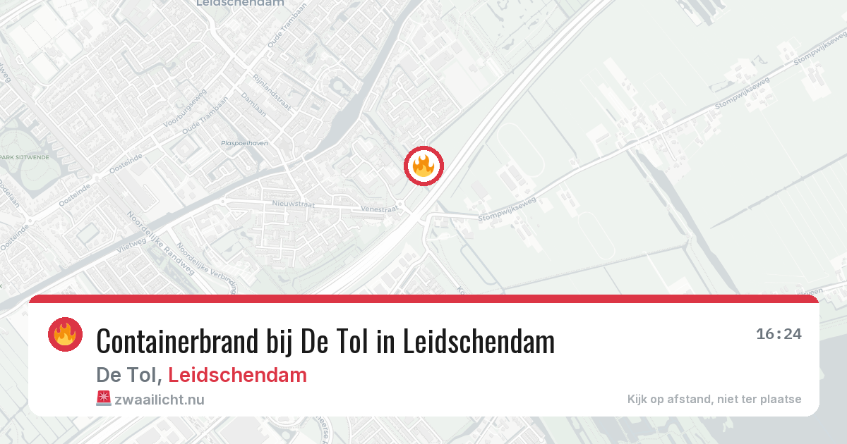Containerbrand bij De Tol in Leidschendam — 8 mei 2026