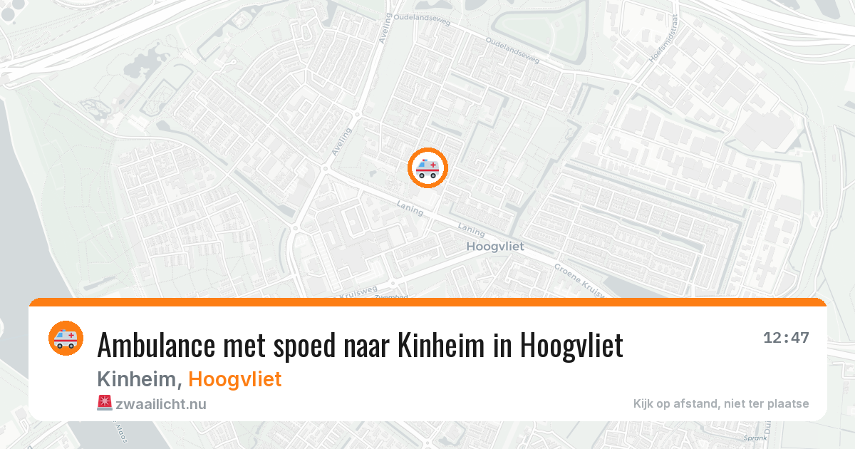 Ambulance met spoed naar Kinheim in Hoogvliet — 14 jul 2026