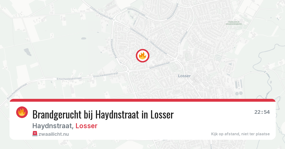 Brandgerucht bij Haydnstraat in Losser — 10 jul 2026