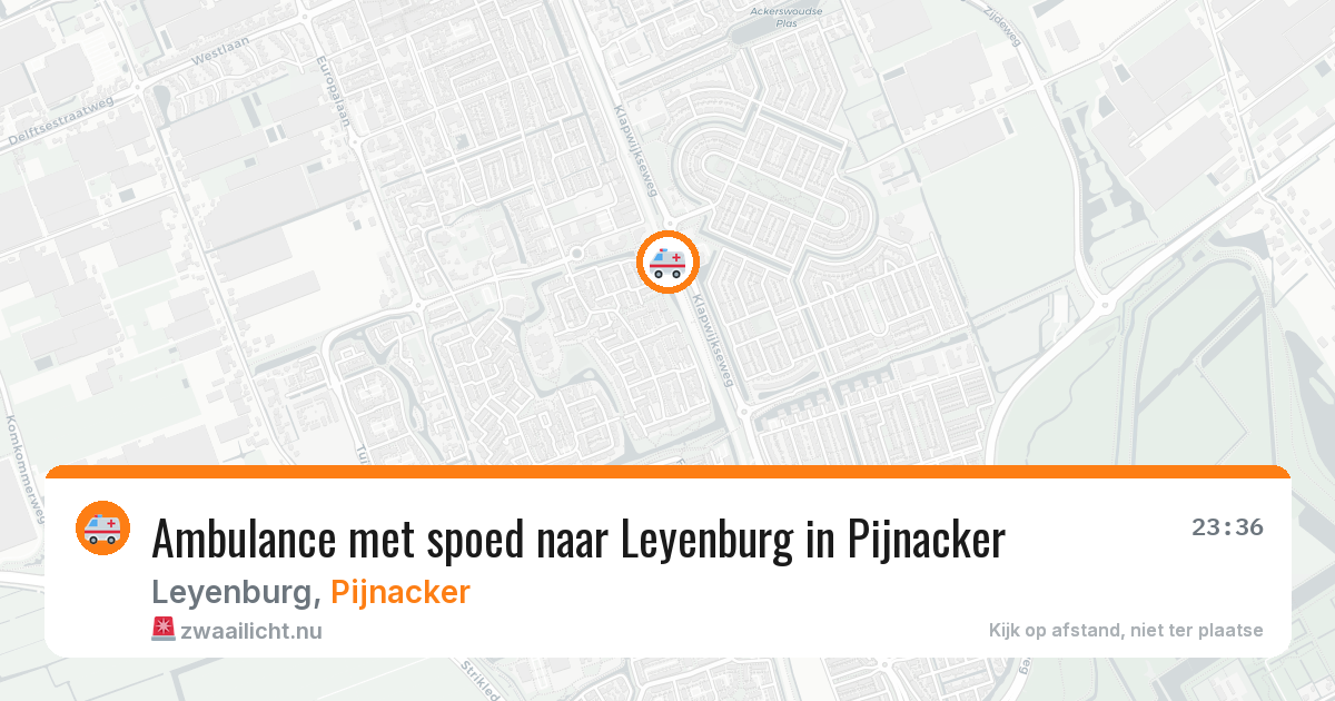 Ambulance met spoed naar Leyenburg in Pijnacker — 3 mrt 2026